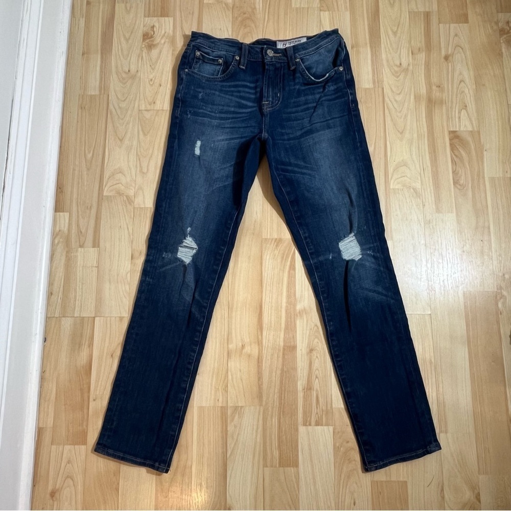 AG-ED Kids Adriano Goldschmied The Noah Slim Straight Jeans 12 Blue Distressed